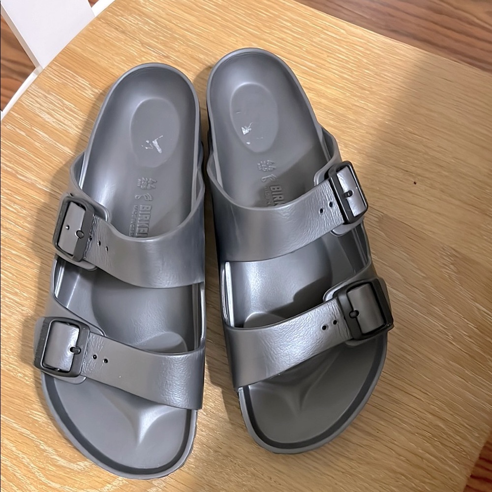 Birkenstock women Arizona essential Classic Double Strap Eva Sandals Gray sz M11 - Picture 2 of 14